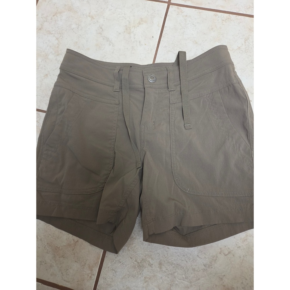 Prana Halle Hiking Shorts Womens 0 Olive Green Stretch Zion Outdoor Athletic